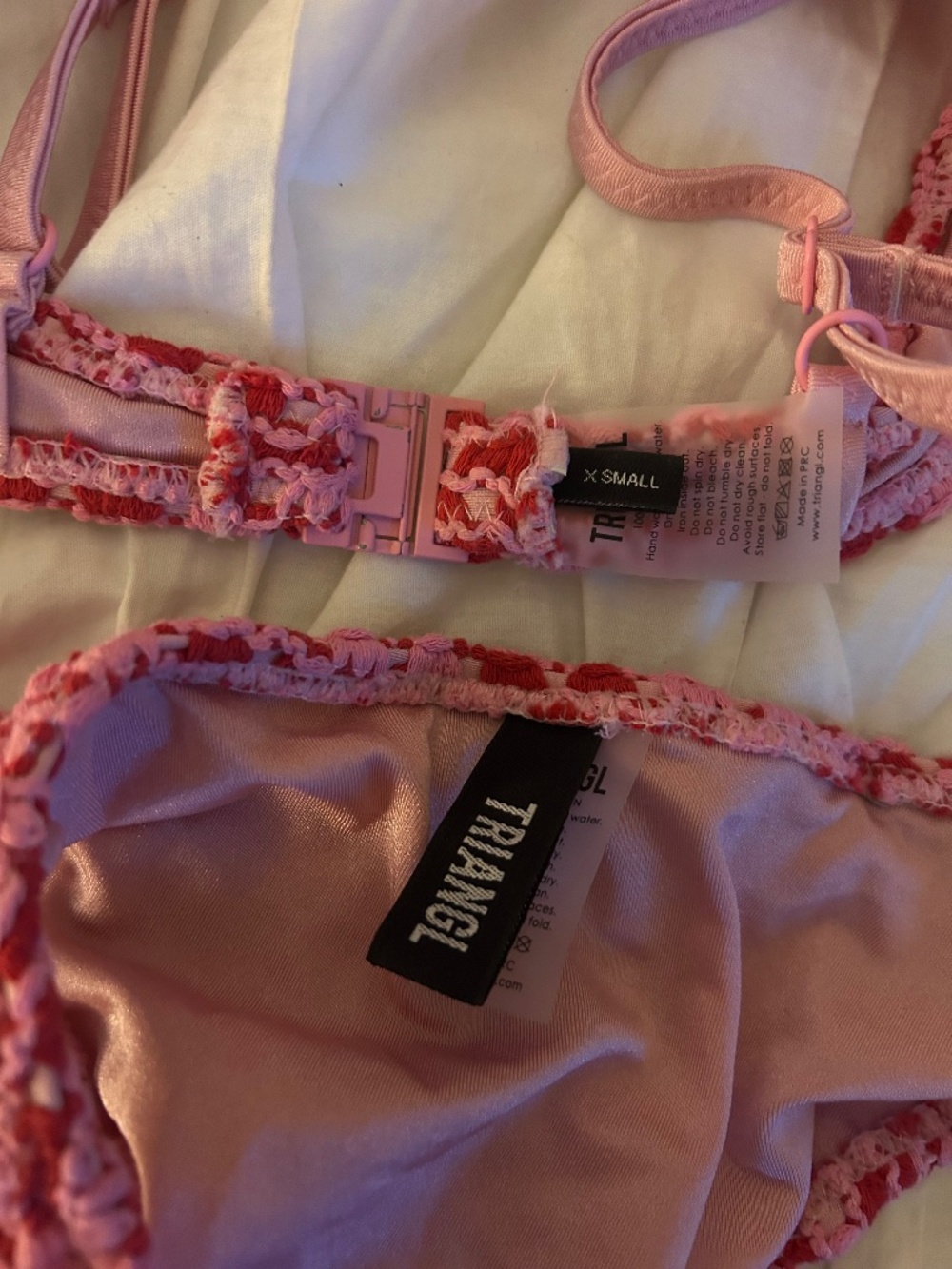 triangl swimwear Pink Crochet Bikini Set - Picture 3 of 3